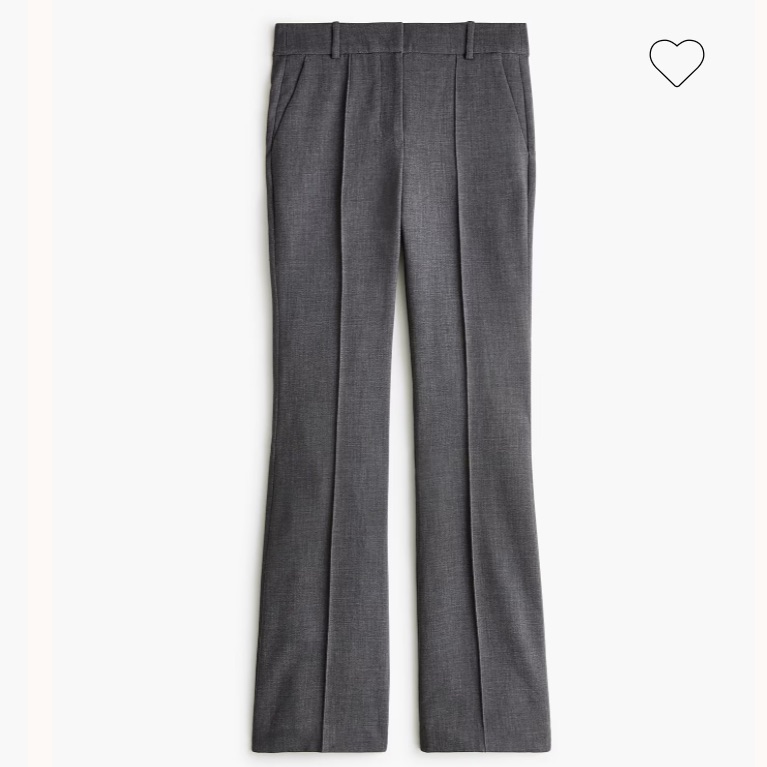 J Crew Refined Pintuck Pants Heather Carbon (Gray) Size 18w